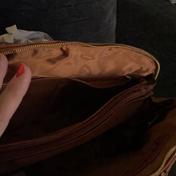 Camel color purse never used, it has several compartments inside. - Picture 4 of 4